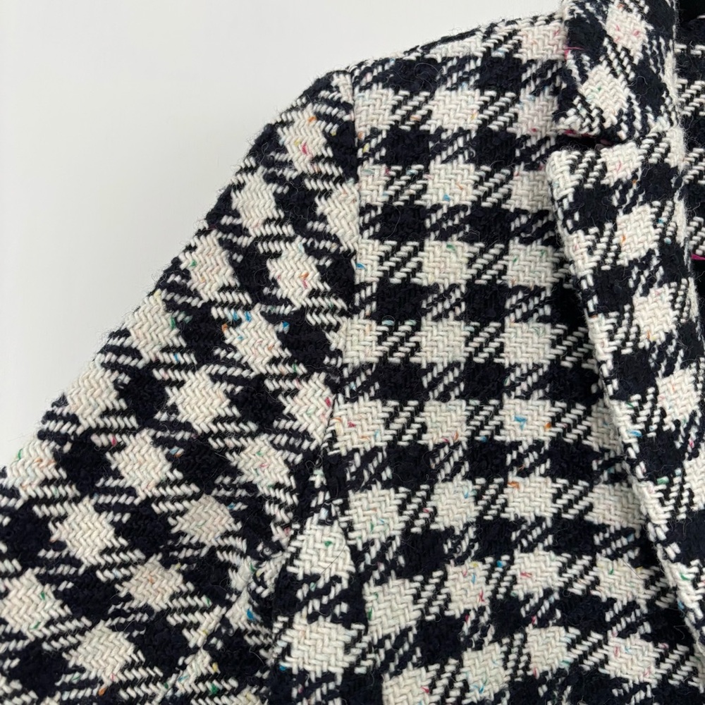 Talbots Black and White Checkered Houndstooth Blazer - Picture 5 of 11